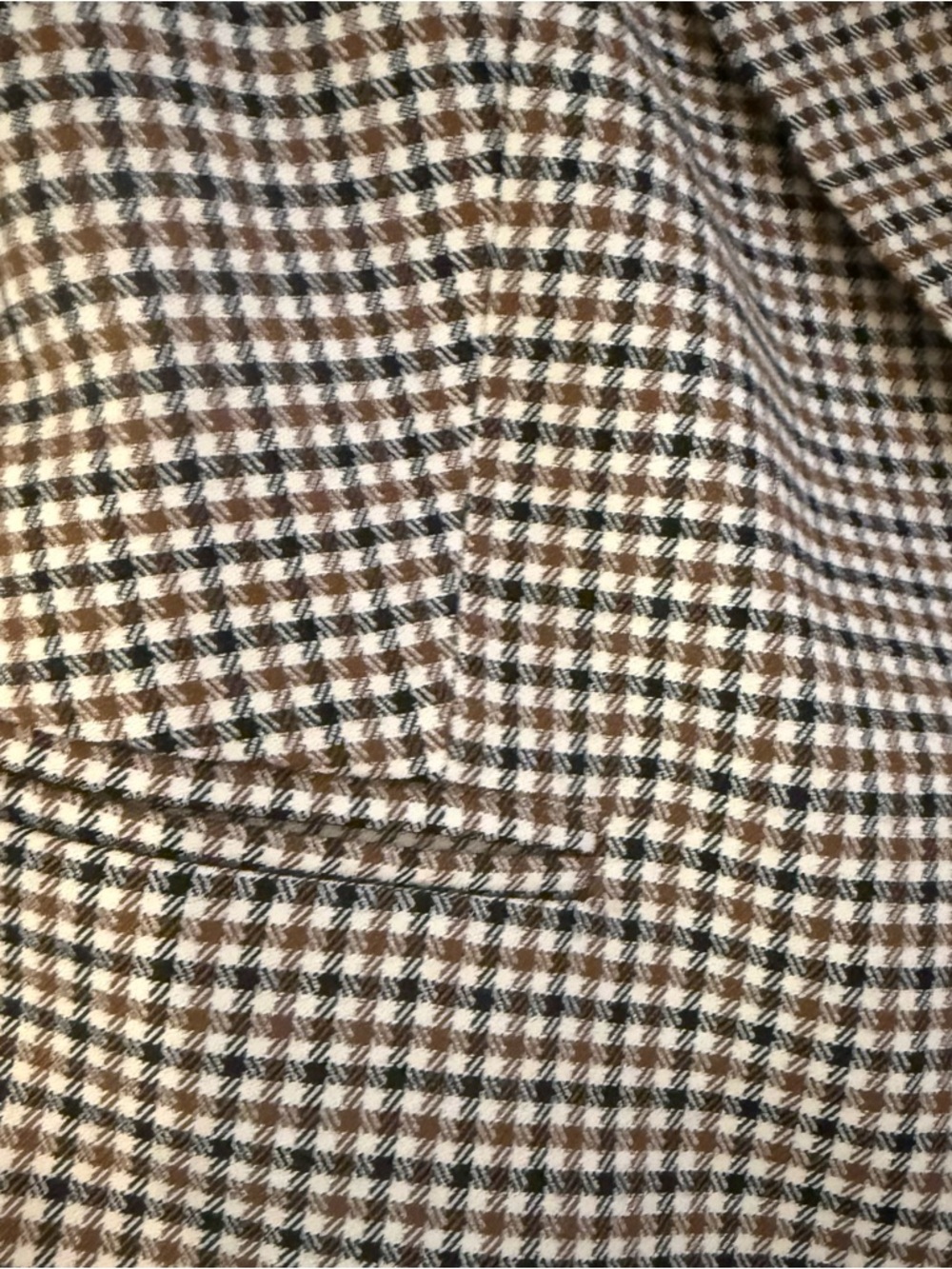 Cider Cropped Houndstooth Checkered Blazer in Brown and Black - Picture 5 of 7